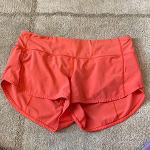 Pink/orange lululemon shorts size 6